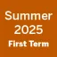 Summer 2025 First Term